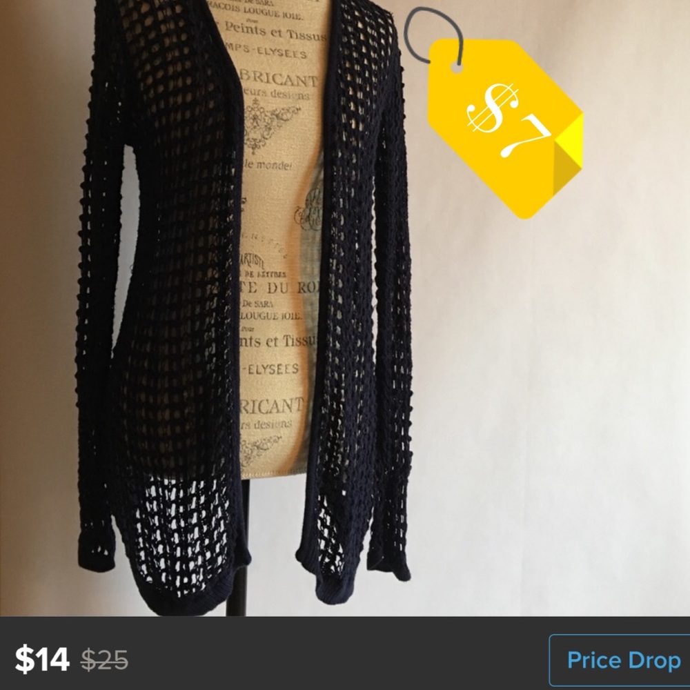 📌SOLD📌 Open knit cardigan - NAVY
